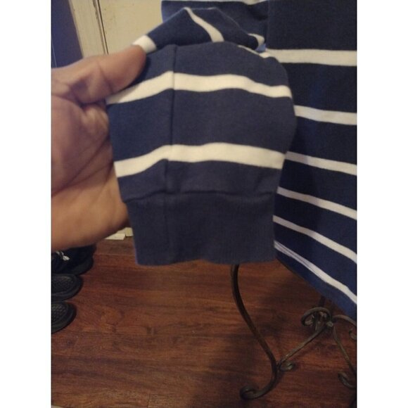 Vineyard Vines Men's Size XS Navy Blue Striped 1/4 Zip Sweater Cotton - Picture 4 of 11